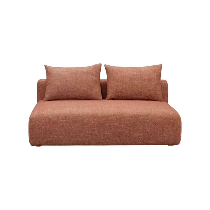 Hangover Sedona Red Textured Fabric Modular 64" Loveseat