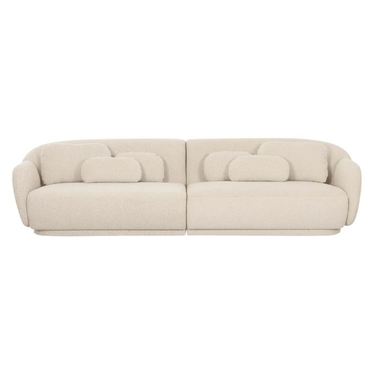 Misty Cream Boucle Modular 115" Sofa