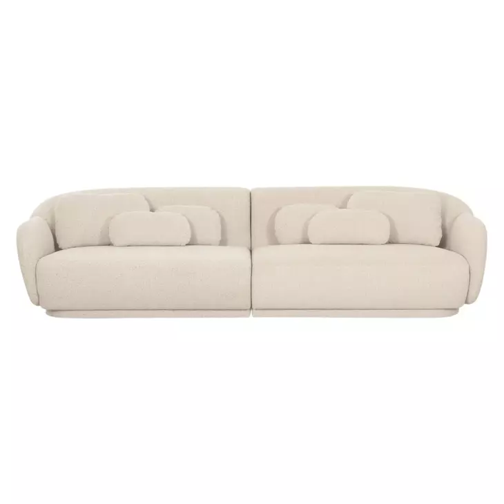 Misty Cream Boucle Modular 115" Sofa