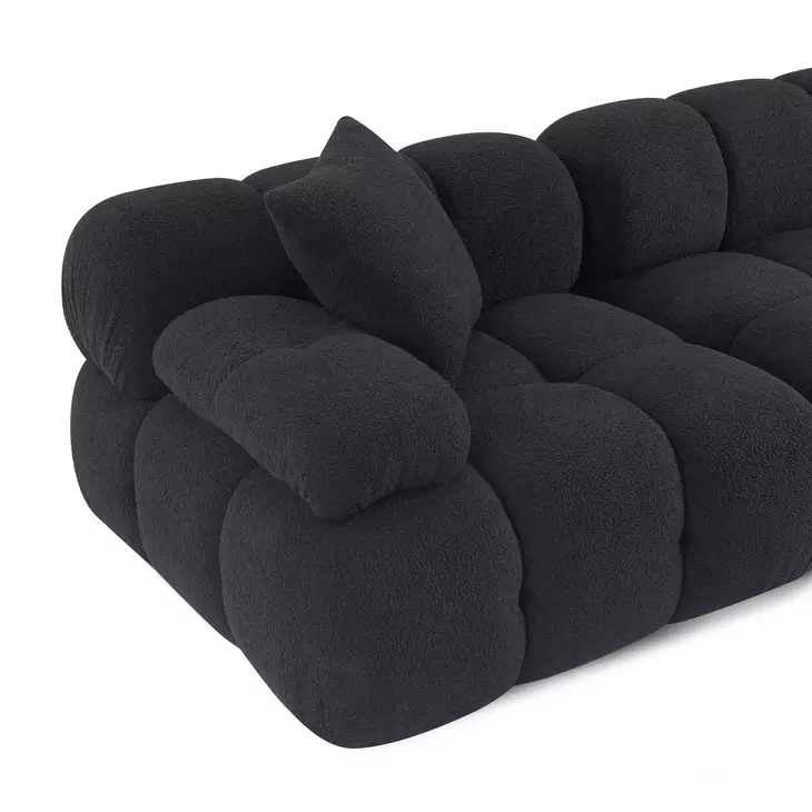 Calliope Black Modular 79" Loveseat