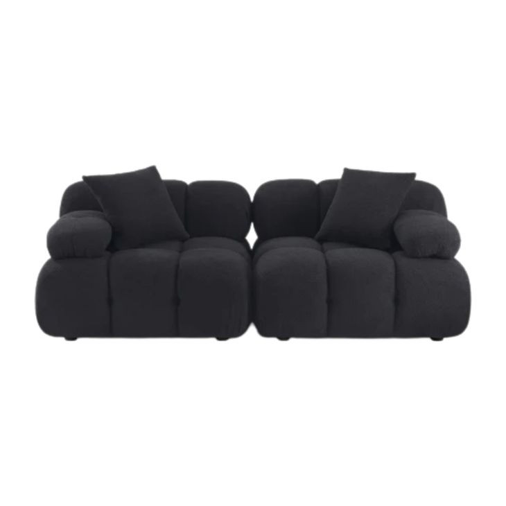 Calliope Black Modular 79" Loveseat