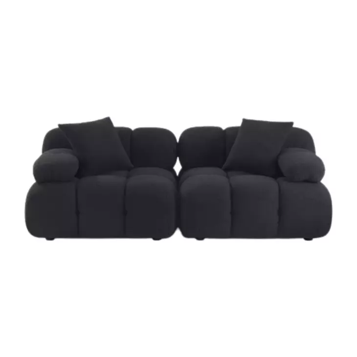 Calliope Black Modular 79" Loveseat