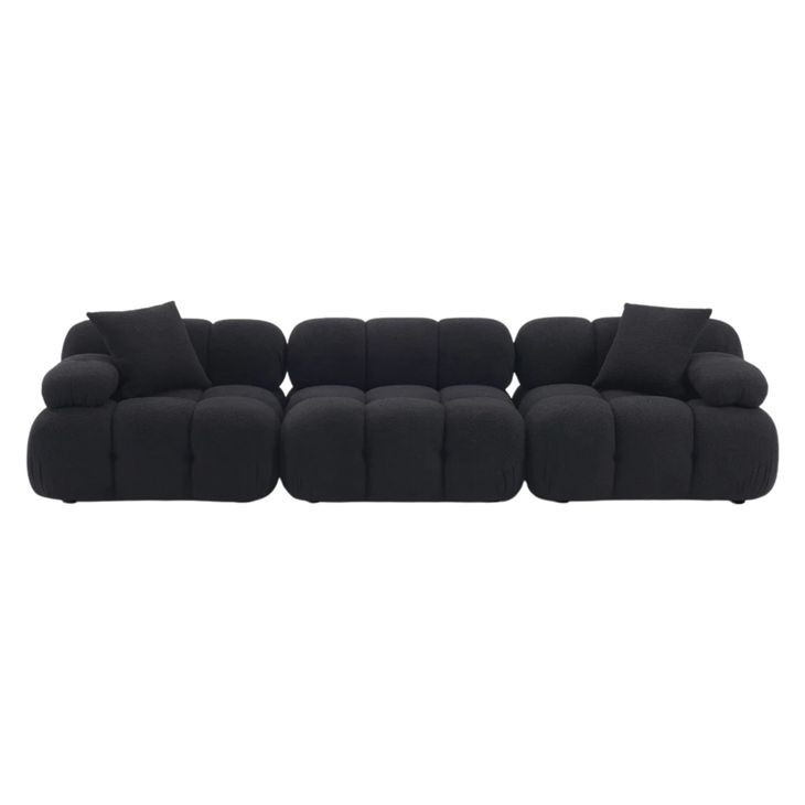 Calliope Black Modular 118" Sofa