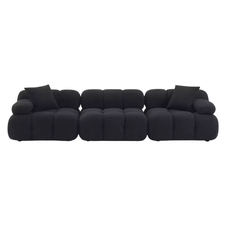 Calliope Black Modular 118" Sofa