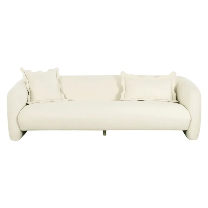 Lou Cream Performance Fabric 91" Sofa