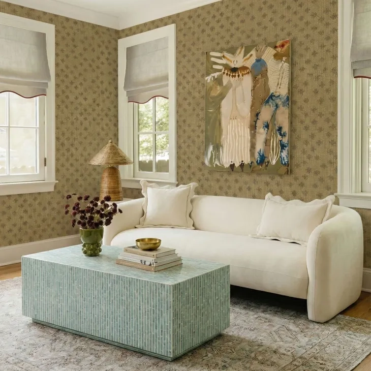 Lou Cream Performance Fabric 91" Sofa