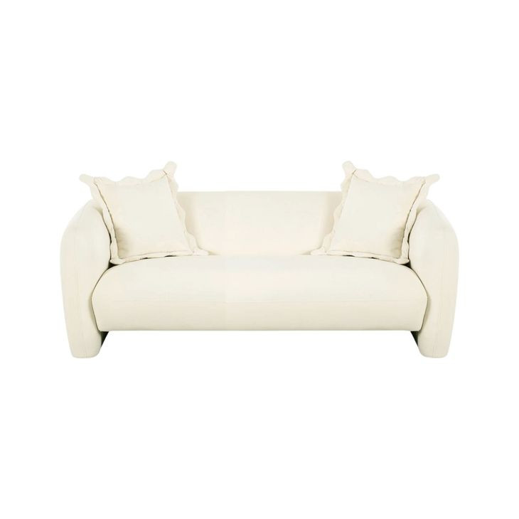 Lou Cream Performance Fabric 72" Sofa