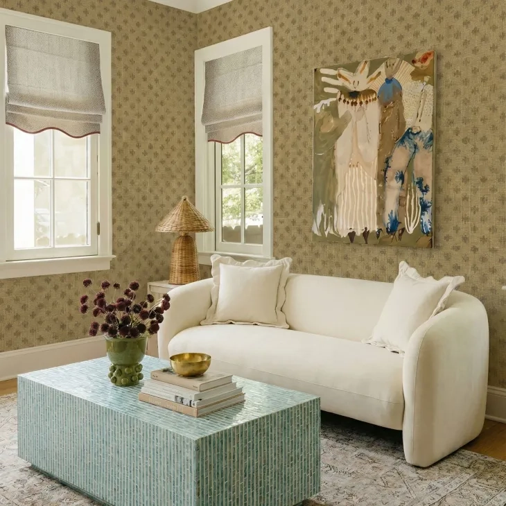 Lou Cream Performance Fabric 72" Sofa