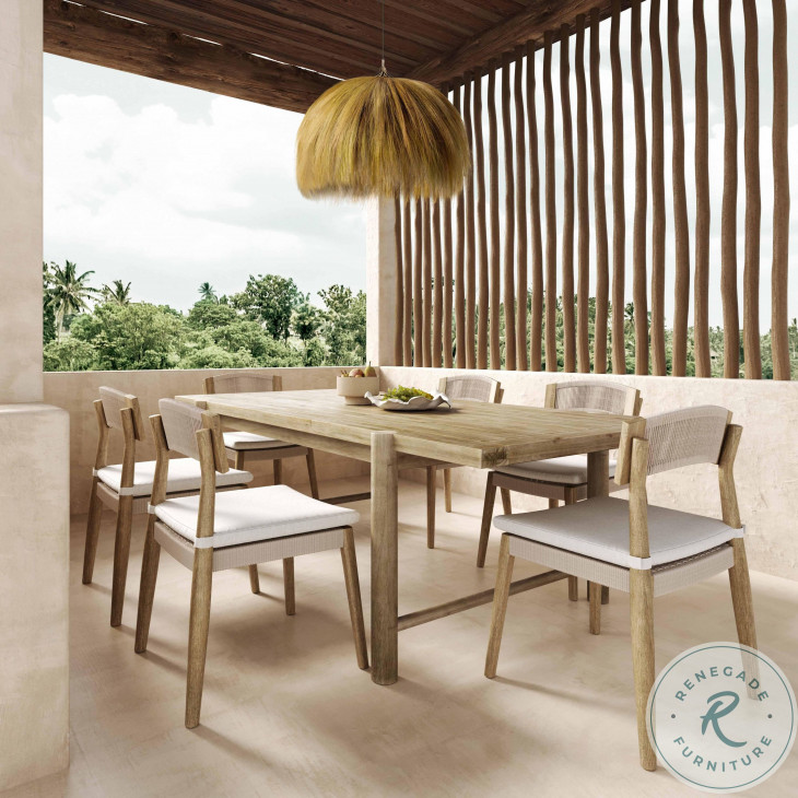 Gata Light Teak Outdoor Dining Table From TOV Coleman Furniture