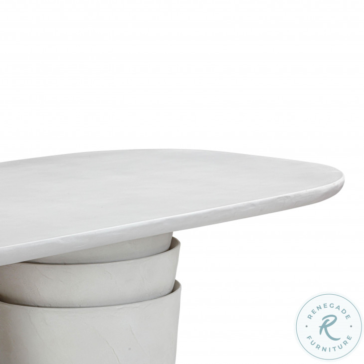 Margot Light Gray Faux Plaster Concrete Dining Table From TOV | Coleman ...