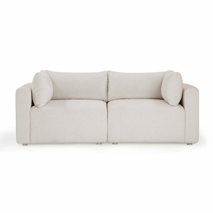 Hangover Cream 81" Outdoor Modular Loveseat