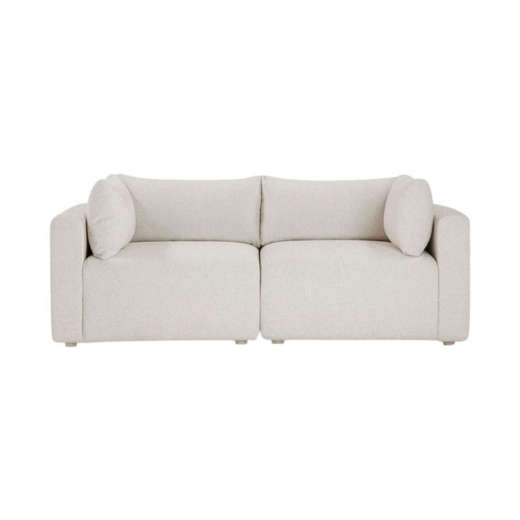 Hangover Cream Outdoor Modular 81" Loveseat