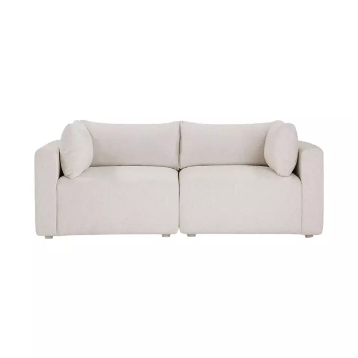Hangover Cream Outdoor Modular 81" Loveseat