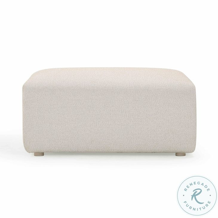 Hangover Cream Square Outdoor Ottoman
