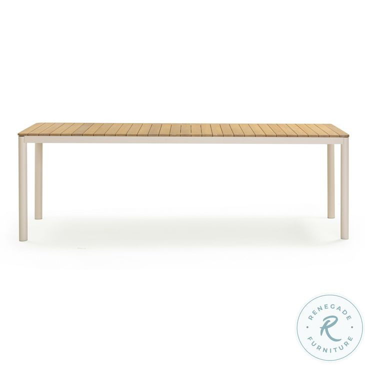 Sardinia Cream and Light Teak Outdoor Dining Room Set