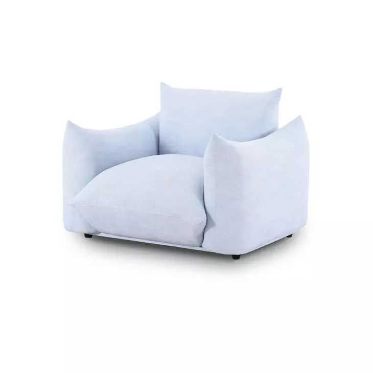 Saint Tropez Light Blue Performance Boucle Outdoor Arm Chair