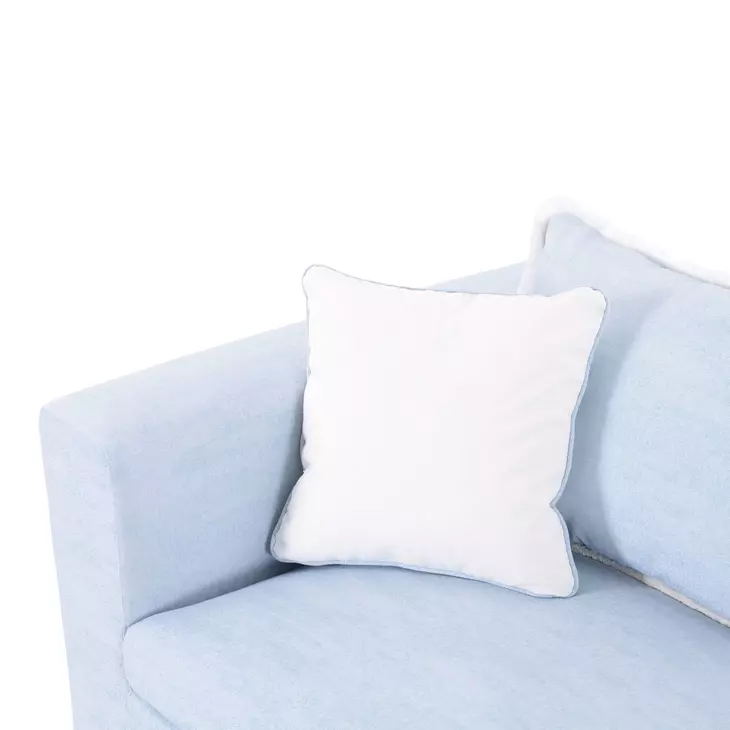 Salty Light Blue Performance Boucle Outdoor 85" Sofa