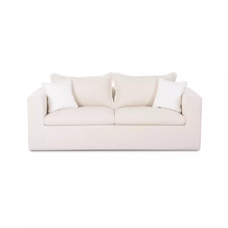 Salty Cream Performance Boucle Outdoor 85" Sofa