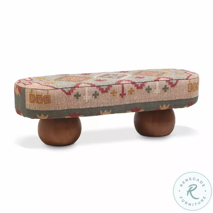 Rizi Textured Wool Upholstered Bench