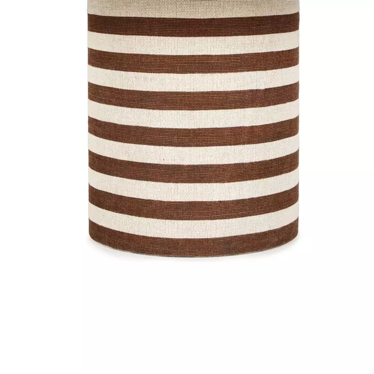 Lyra Brown and White Round Coffee Table