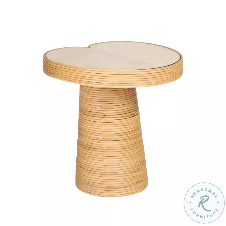 Felicia Natural Lilypad Tall Side Table