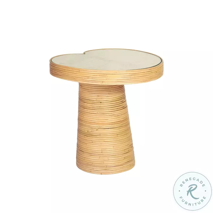 Felicia Natural Lilypad Short Side Table