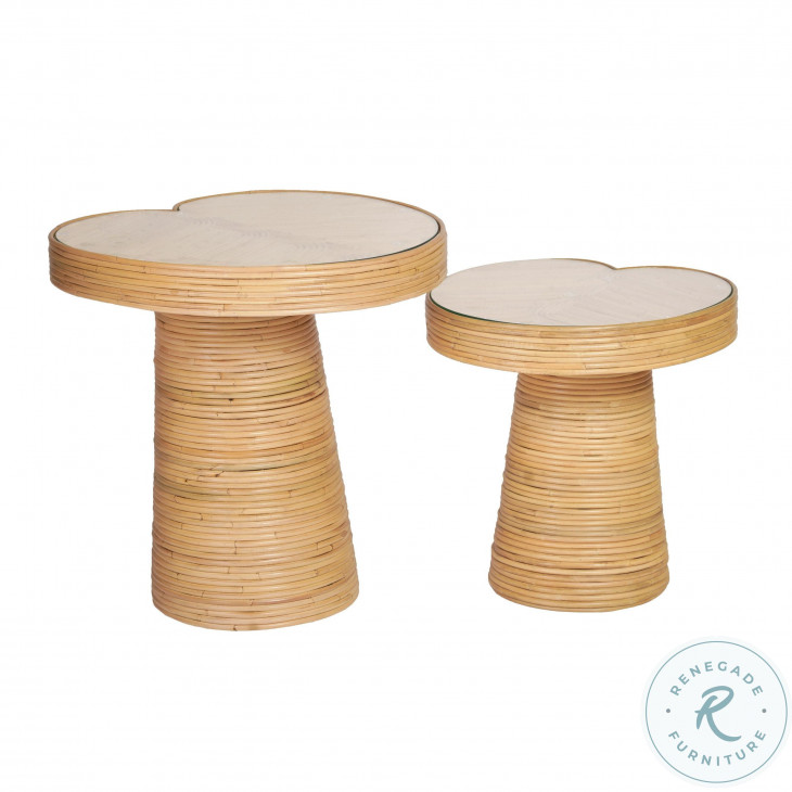 Felicia Natural Lilypad Short Side Table From TOV | Coleman Furniture