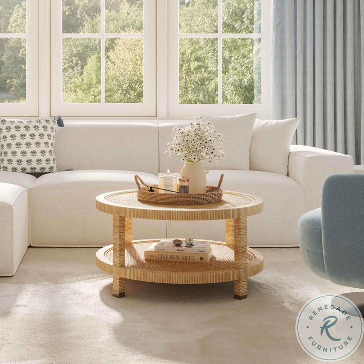 Amara Natural Rattan Round Coffee Table