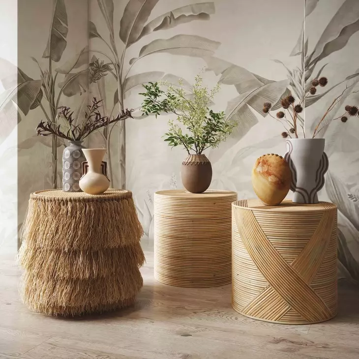 Matea Natural Round Arch Side Table