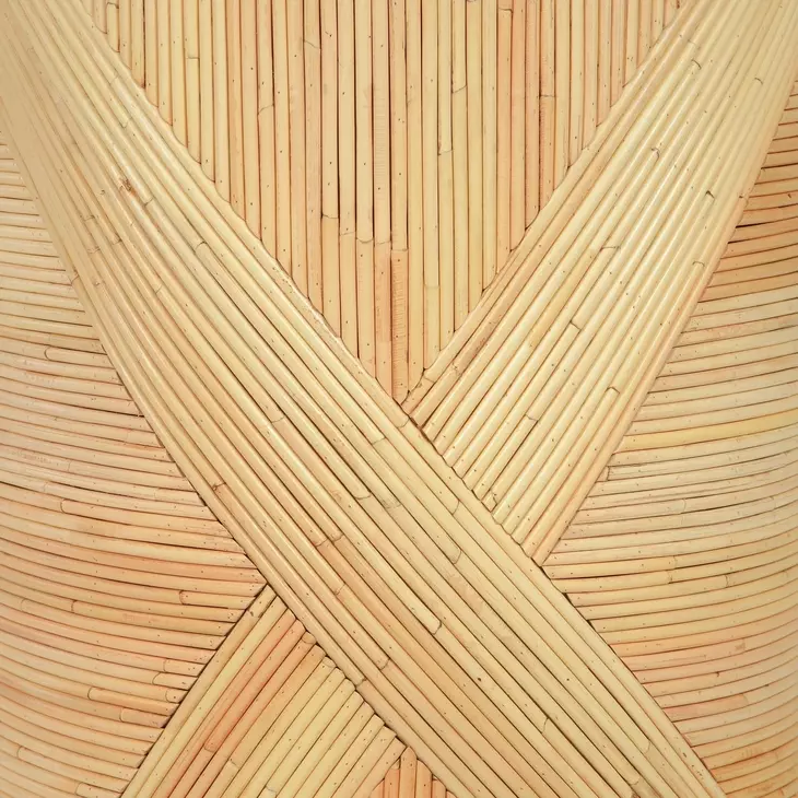 Matea Natural Round Cross Side Table