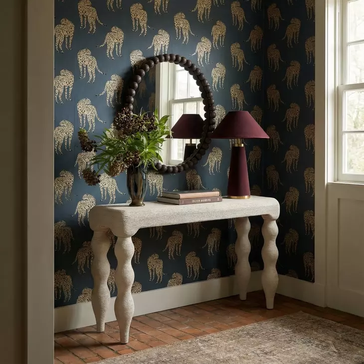 Vicky Natural Rectangular Console Table