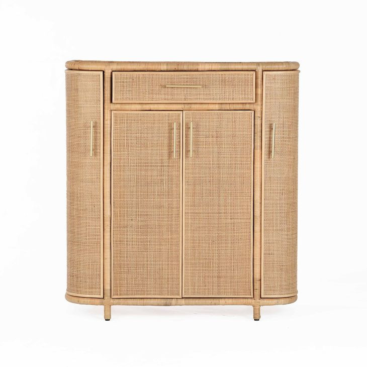 Tarot Natural 4 Door Bar Cabinet