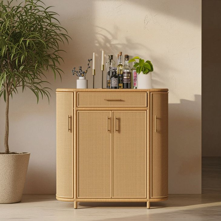 Tarot Natural 4 Door Bar Cabinet