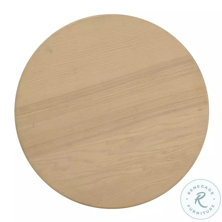 ★mi★ColemanNaturalWoodRollTable 90 Chelsea Natural Ash Wood Round Dining Room Set from TOV