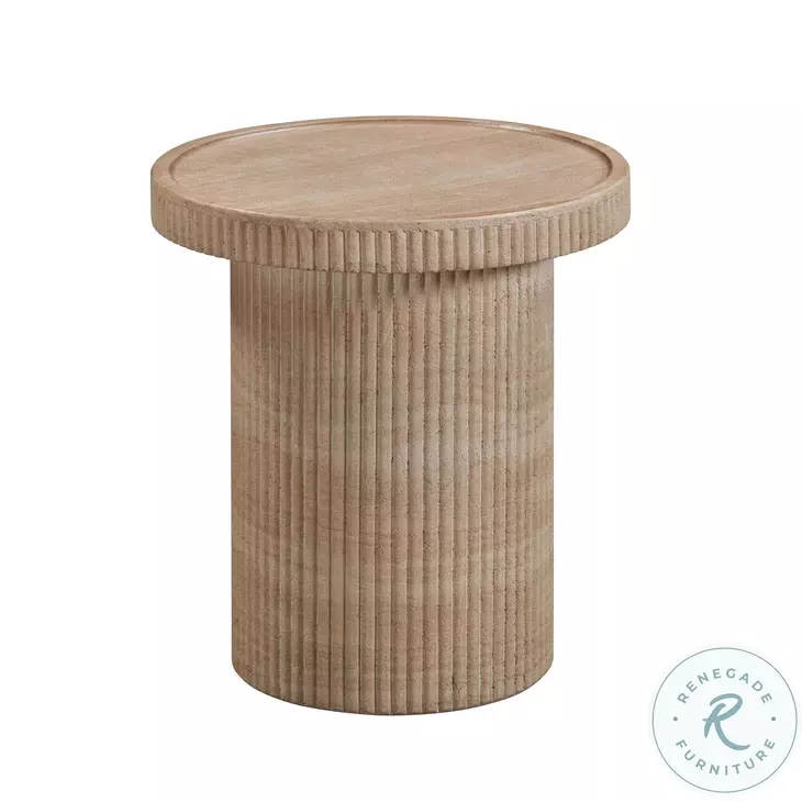Darcy Faux Travertine Concrete Side Table