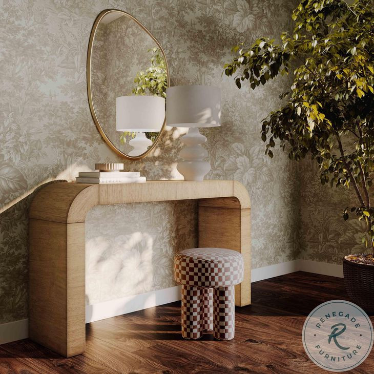 Hump Natural Rectangular Console Table