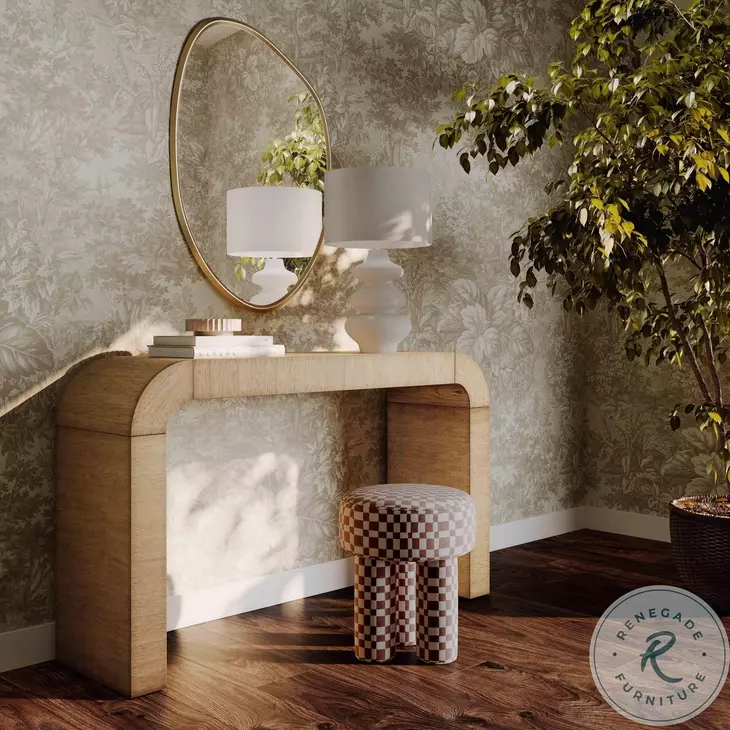 Hump Natural Rectangular Console Table