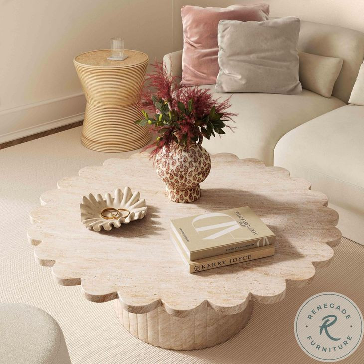 Henri Natural Rattan Round Side Table