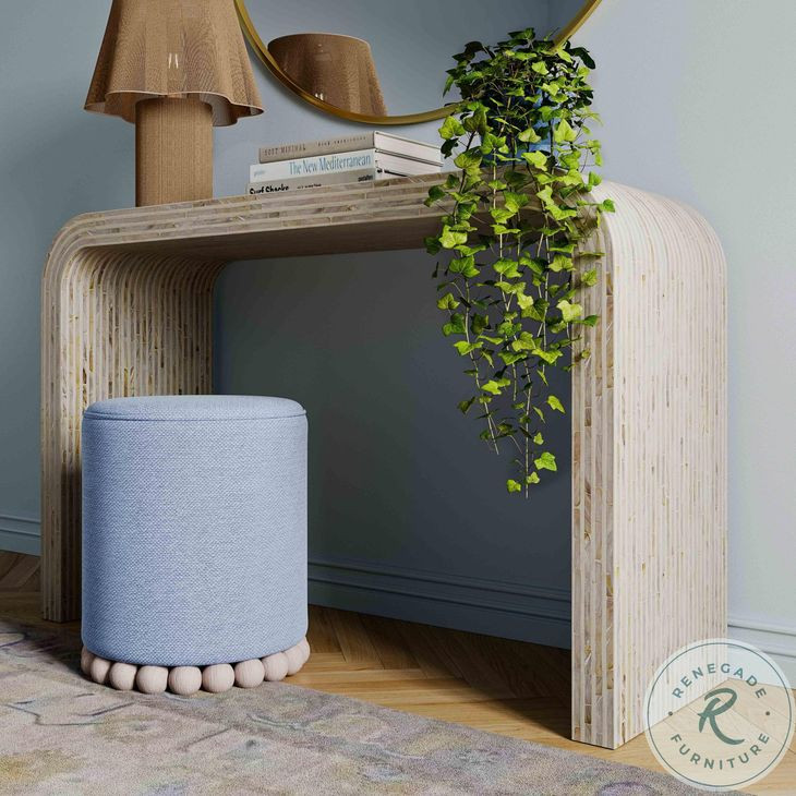 Opus Cream Capiz Shell Rectangular Console Table