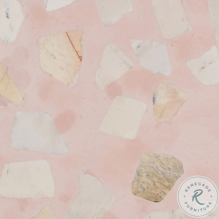Slab Terrazzo Sunset Pink Side Table