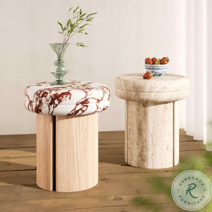 Sheila Multicolored Textured Round Concrete Side Table