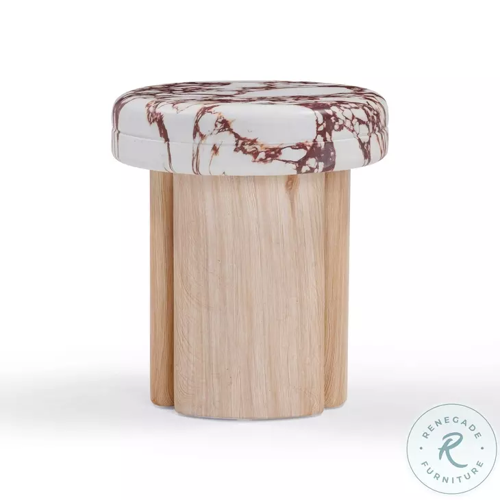 Sheila Multicolored Textured Round Concrete Side Table