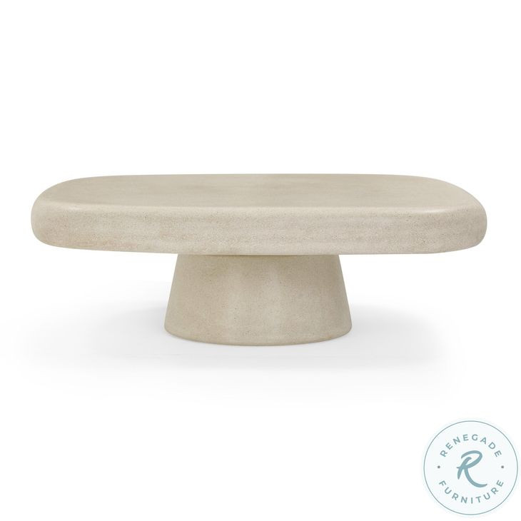 Darial Sandstone Outdoor Rectangular Coffee Table