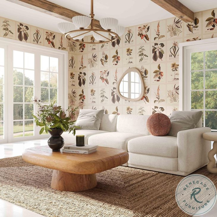 Darial Natural Wood Grain Pattern Outdoor Rectangular Coffee Table