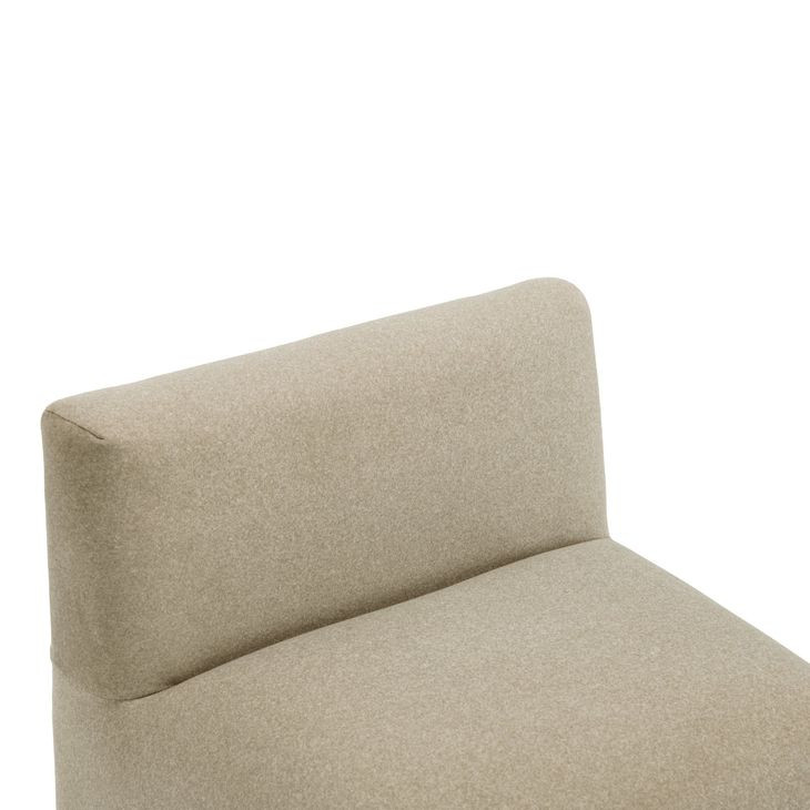 Pippa Taupe Performance Fabric Upholstered Accent Stool