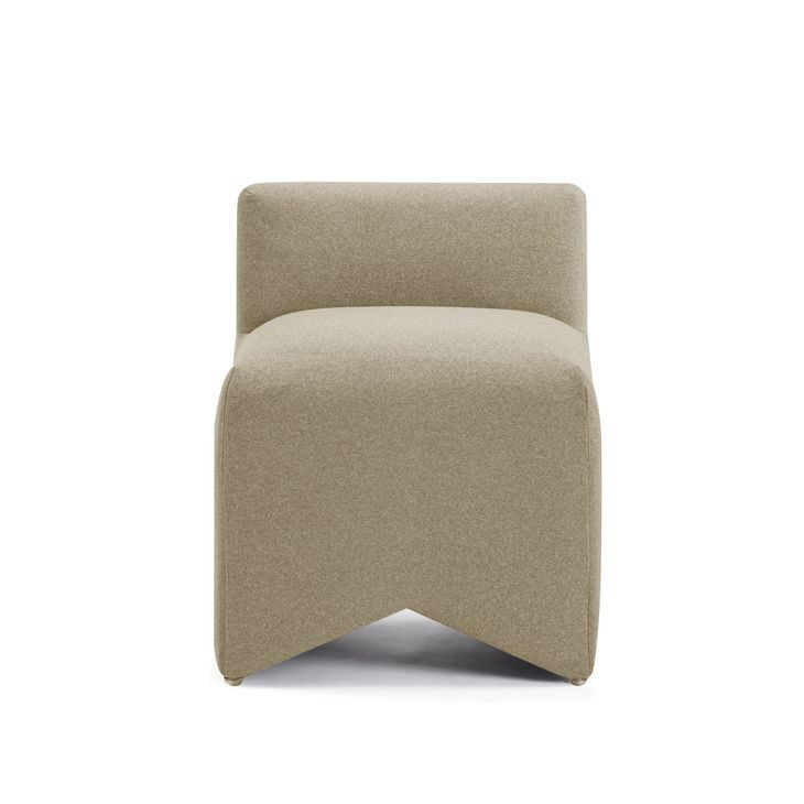 Pippa Taupe Performance Fabric Upholstered Accent Stool