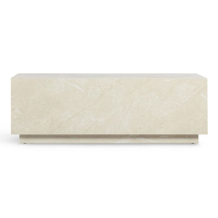 Romy Cream Travertine Rectangular Coffee Table