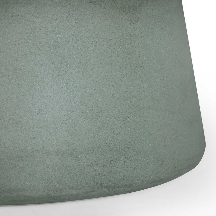 Darial Green Rectangular Outdoor Concrete Top Coffee Table