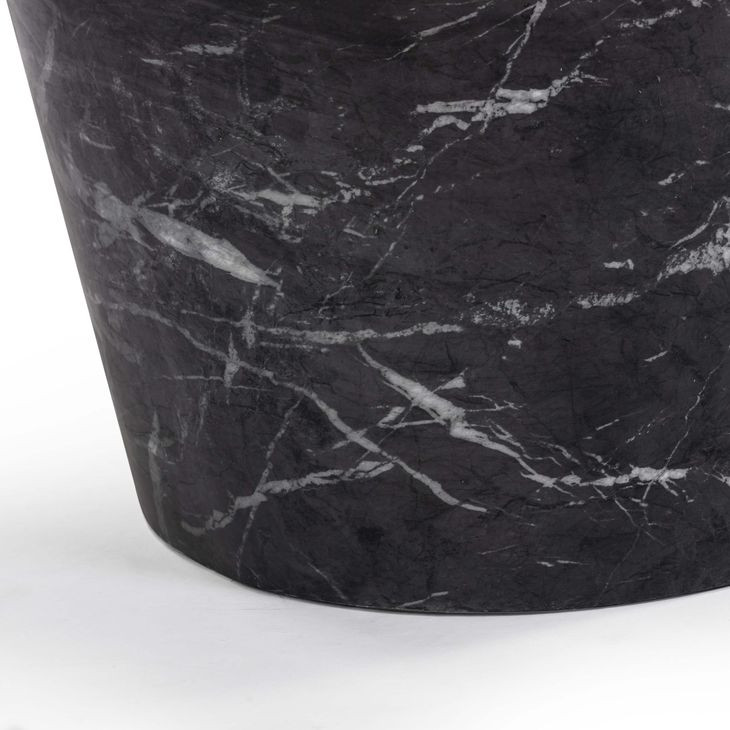 Slab Black Marble Free Form Outdoor Concrete Top Coffee Table