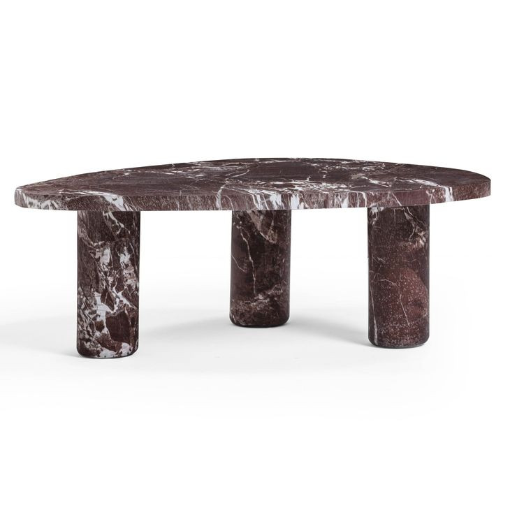 Libby Red Levanto Triangular Outdoor Concrete Top Coffee Table